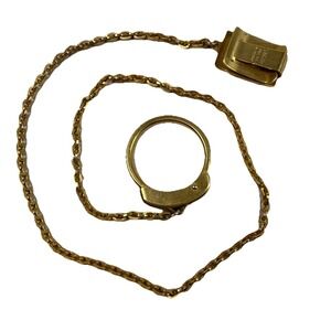 VTG Swank Gold Tone Pocket Watch Chain With Clip No Monogram